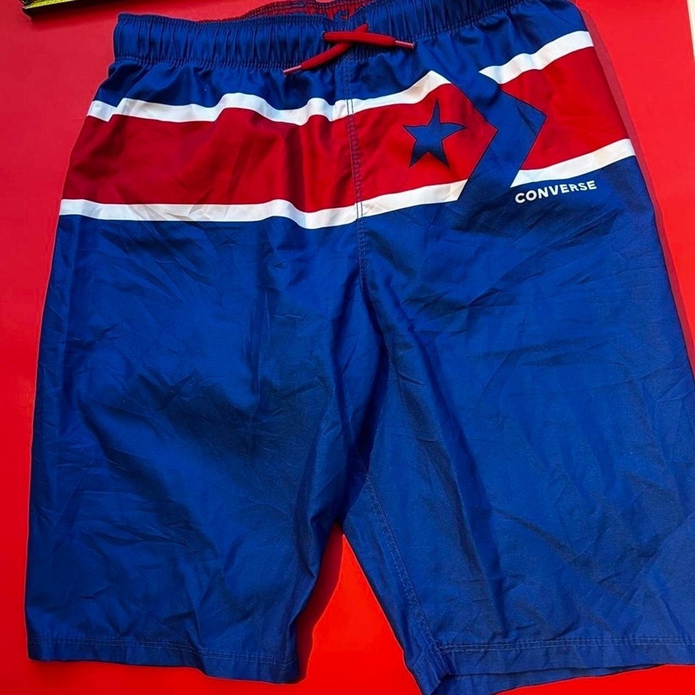 Converse Blue Swim Boy Shorts size Large Excellent Condition